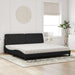 Pat cu saltea, negru, 200x200 cm, catifea - WALTI WALTI