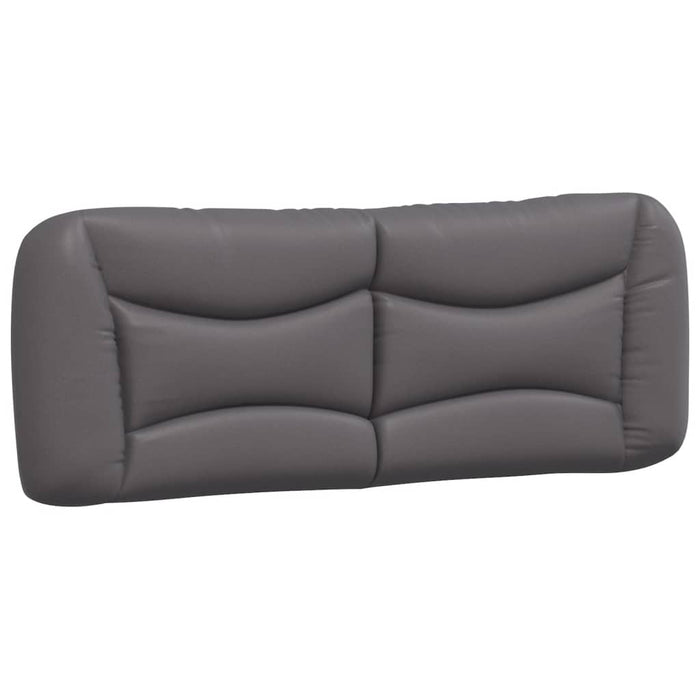 Pat cu saltea, Hvar, gri, 140x190 cm, piele ecologică WALTI