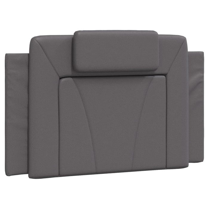 Pat, Viana, cu saltea, gri, 90x190 cm, piele ecologică WALTI