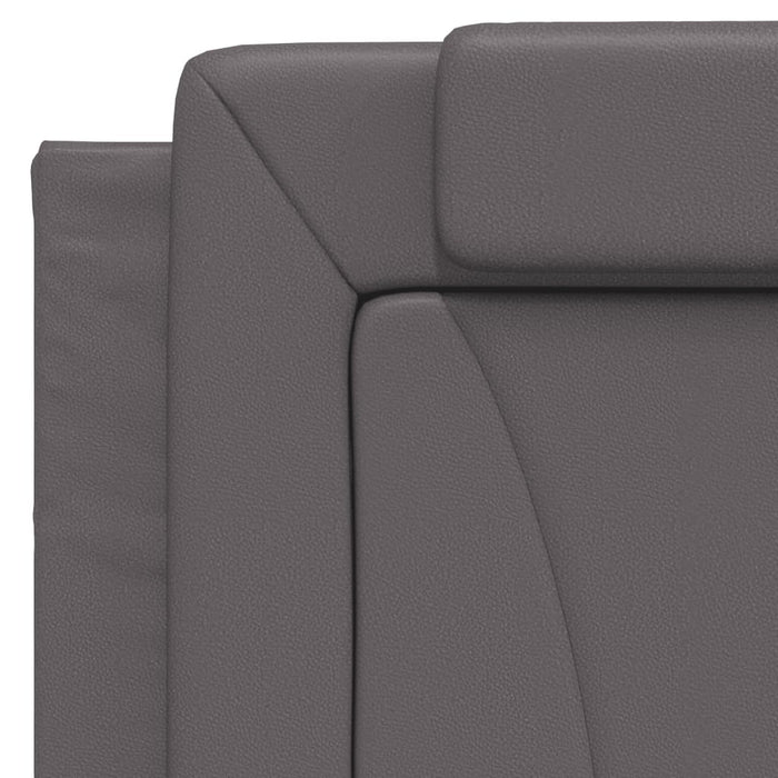 Pat, Viana, cu saltea, gri, 100x200 cm, piele ecologică - WALTI WALTI