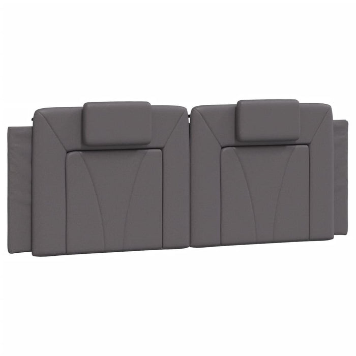 Pat, Viana, cu saltea, gri, 120x200 cm, piele ecologică WALTI