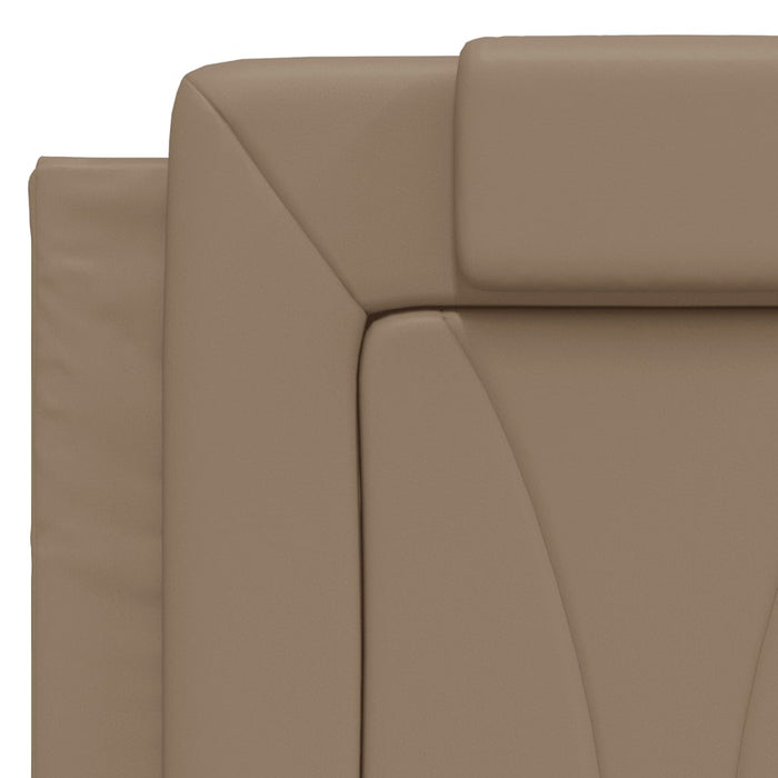 Pat, Viana, cu saltea, cappuccino, 120x200cm piele ecologică WALTI