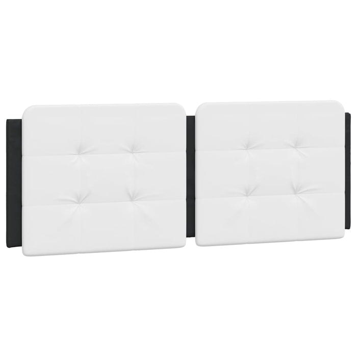 Cadru de pat fără saltea, Zadar, negru și alb, 140x190 cm, piele ecologică WALTI