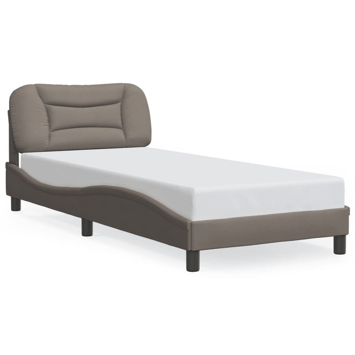 Cadru de pat cu LED fără saltea Hvar Taupe 90x200 cm Material WALTI