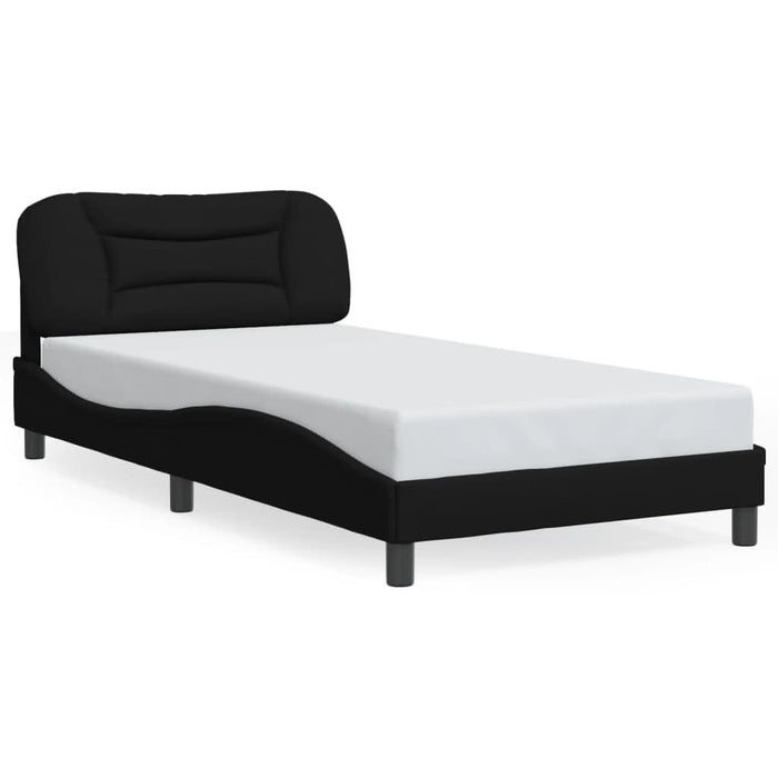 Cadru de pat cu lumini LED, negru, 100x200 cm, textil - WALTI WALTI