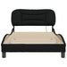 Cadru de pat cu lumini LED, negru, 100x200 cm, textil - WALTI WALTI