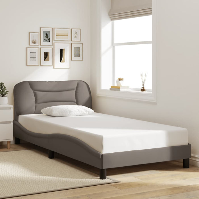 Cadru de pat cu LED fără saltea Hvar Taupe 100x200 cm Material WALTI