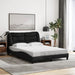 Cadru de pat cu lumini LED, negru, 120x200 cm, textil - WALTI WALTI