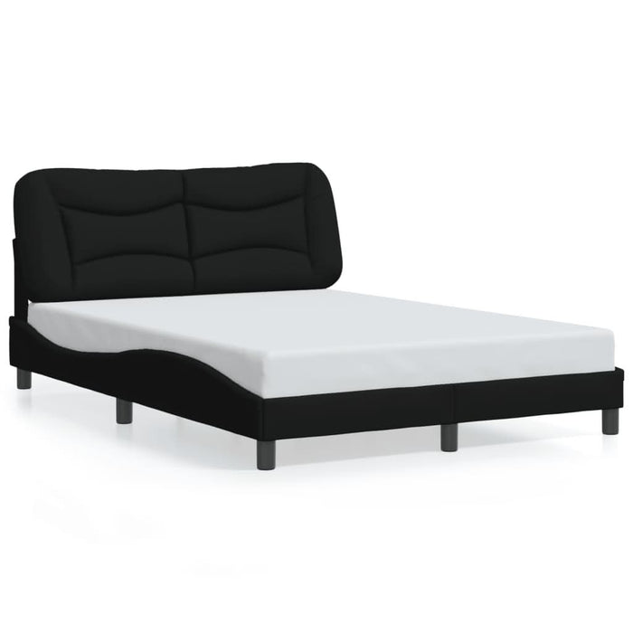 Cadru de pat cu lumini LED, negru, 120x200 cm, textil - WALTI WALTI