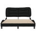 Cadru de pat cu lumini LED, negru, 120x200 cm, textil - WALTI WALTI
