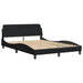 Cadru de pat cu lumini LED, negru, 120x200 cm, textil - WALTI WALTI