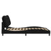 Cadru de pat cu lumini LED, negru, 120x200 cm, textil - WALTI WALTI