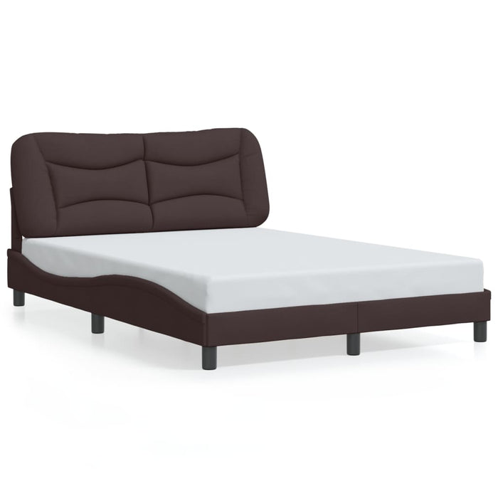 Cadru de pat cu LED fără saltea Hvar țesătură maro închis 120x200 cm WALTI