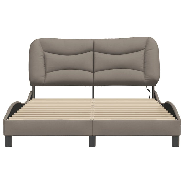 Cadru de pat cu LED fără saltea Hvar Taupe 120x200 cm Material WALTI