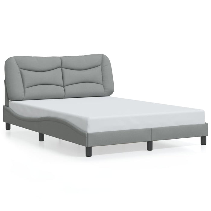 Cadru de pat cu LED fără saltea Hvar Gri deschis 140x190 cm Material WALTI