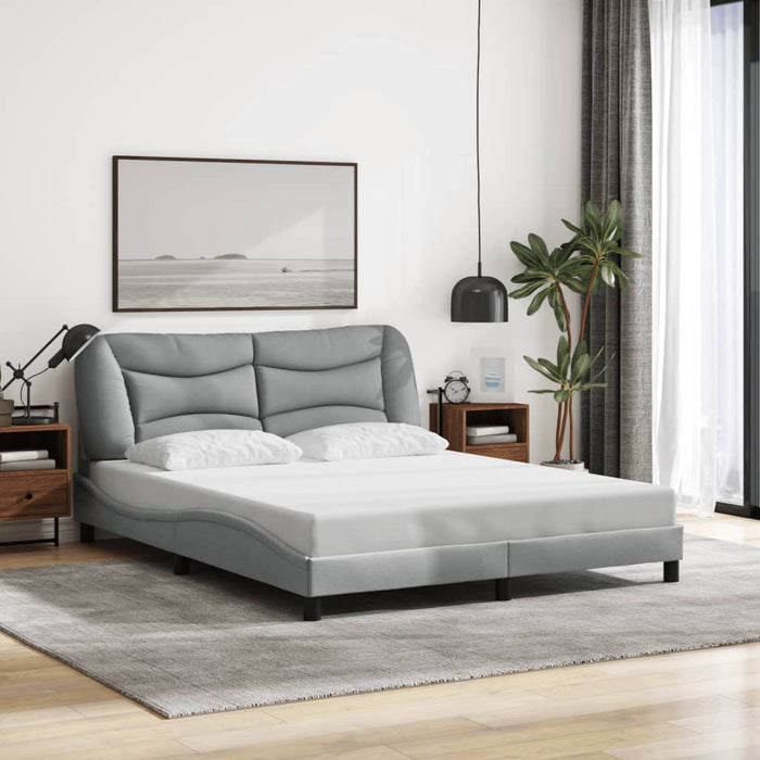 Cadru de pat cu LED fără saltea Hvar Gri deschis 160x200 cm Material WALTI