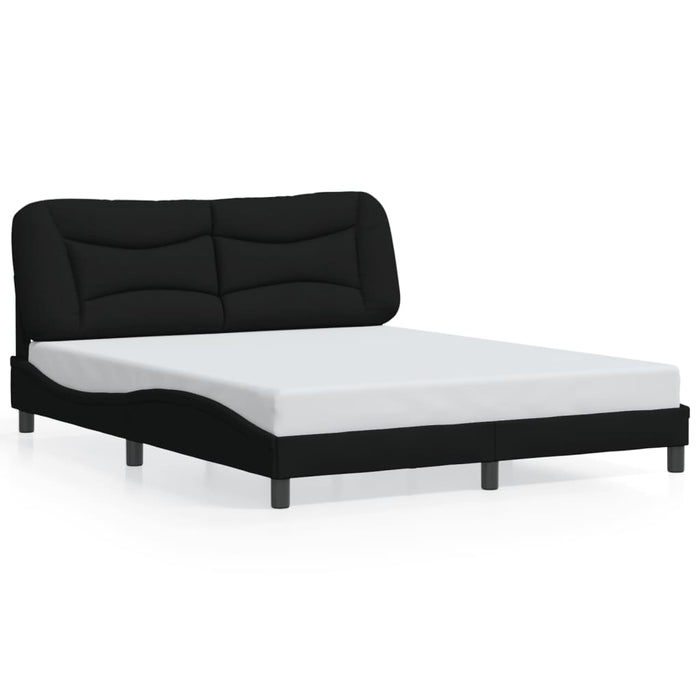 Cadru de pat cu LED fără saltea Hvar Negru 160x200 cm Material WALTI