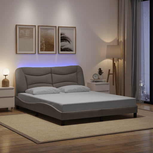 Cadru de pat cu LED fără saltea Hvar Taupe 160x200 cm Material - WALTI WALTI
