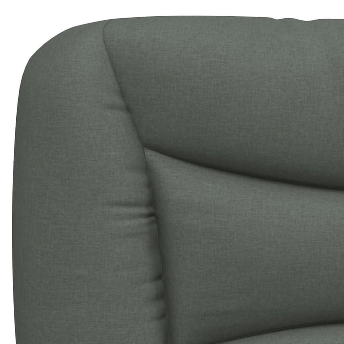 Cadru de pat cu lumini LED, gri închis, 180x200 cm, textil - WALTI WALTI