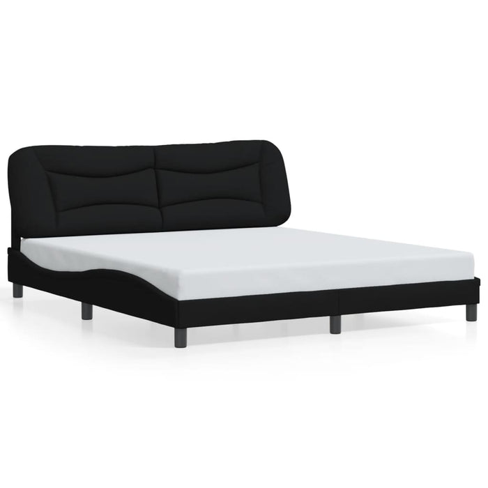 Cadru de pat cu LED fără saltea Hvar Negru 180x200 cm Material WALTI