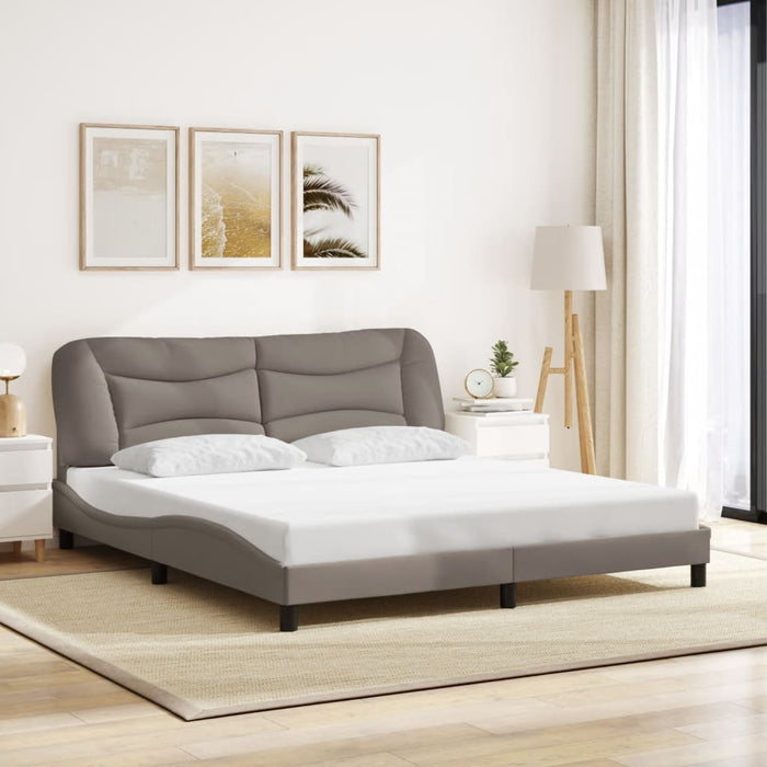 Cadru de pat cu LED fără saltea Hvar Taupe 180x200 cm Material WALTI