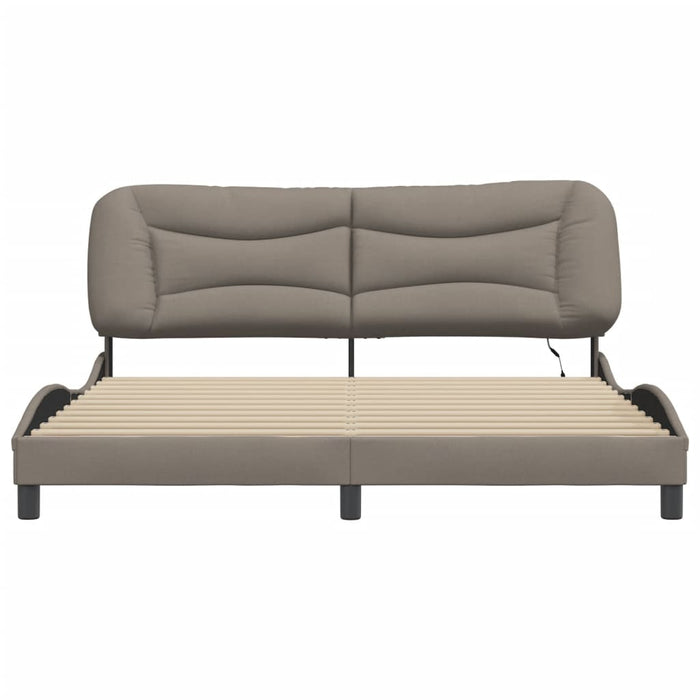 Cadru de pat cu LED fără saltea Hvar Taupe 180x200 cm Material WALTI
