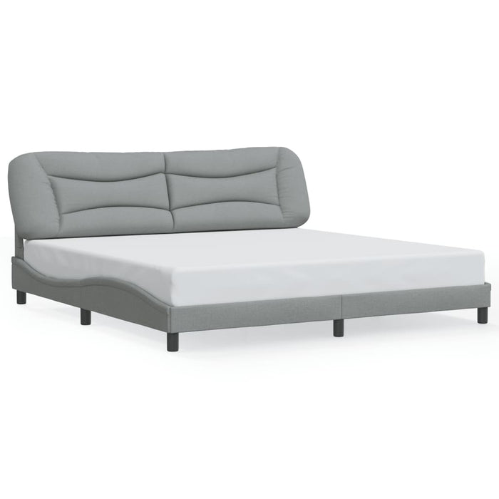 Cadru de pat cu LED fără saltea Hvar Gri deschis 200x200 cm Material WALTI