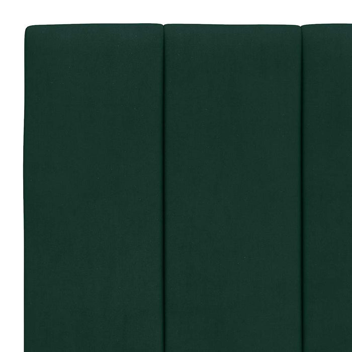 Cadru de pat cu LED fără saltea, Hanko, verde închis, 80x200 cm, catifea WALTI