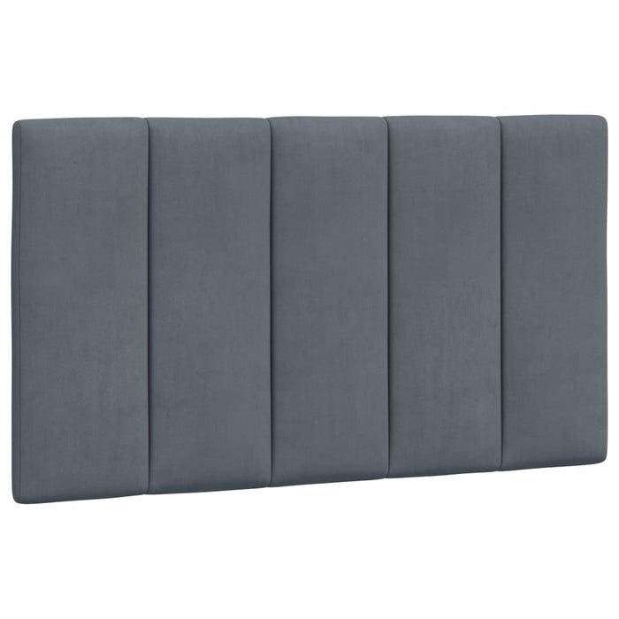 Cadru de pat cu LED fără saltea, Hanko, gri închis, 90x190 cm, catifea WALTI