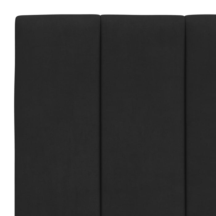 Cadru de pat cu LED fără saltea, Hanko, negru, 90x200 cm, catifea WALTI