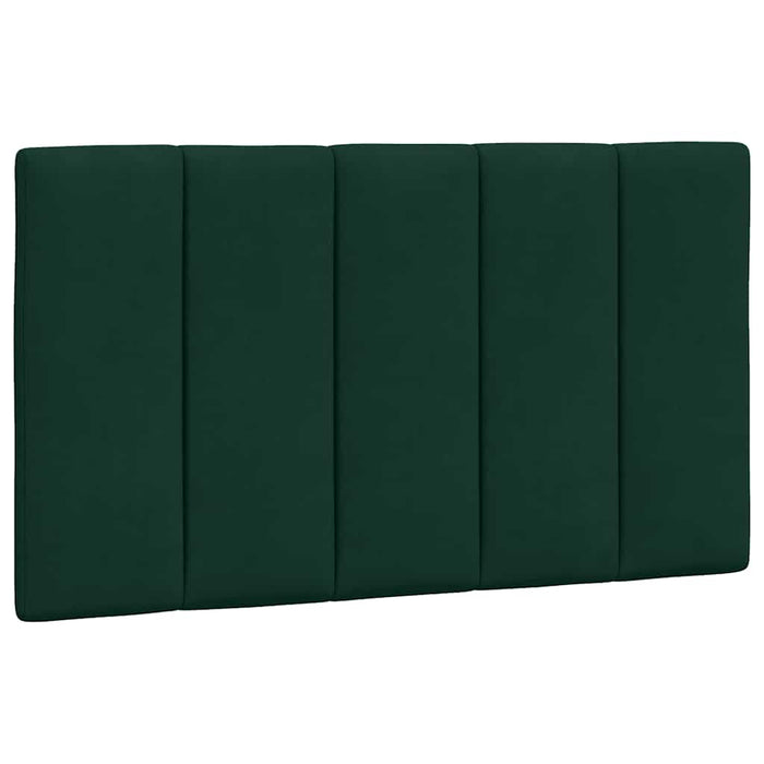 Cadru de pat cu LED fără saltea, Hanko, verde închis, 90x200 cm, catifea WALTI