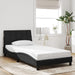 Cadru de pat cu lumini LED, negru, 100x200 cm, catifea - WALTI WALTI