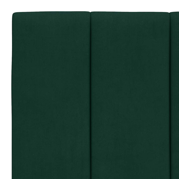 Cadru de pat cu LED fără saltea, Hanko, verde închis, 100x200 cm, catifea WALTI