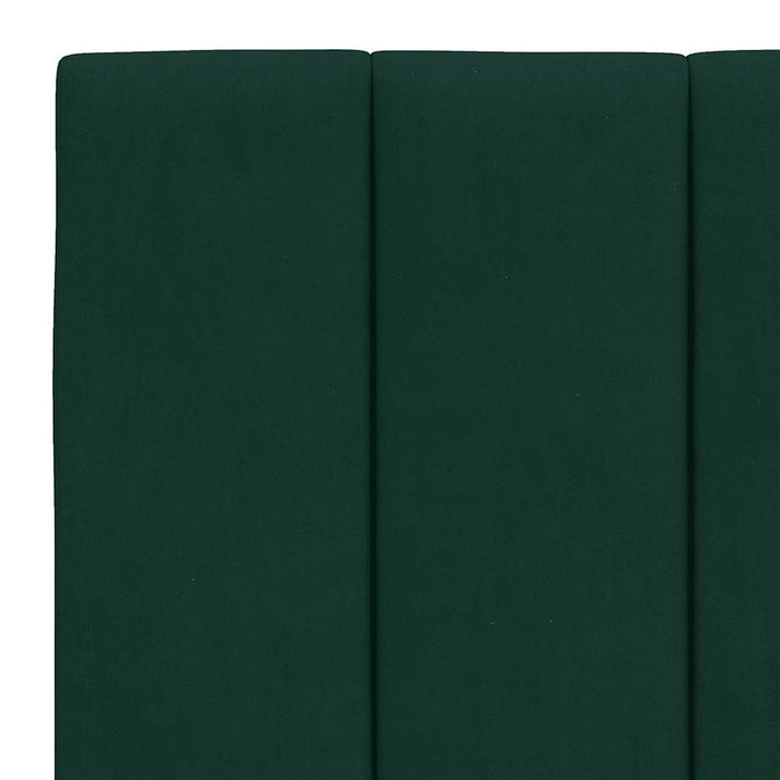 Cadru de pat cu LED fără saltea, Hanko, verde închis, 120x200 cm, catifea WALTI