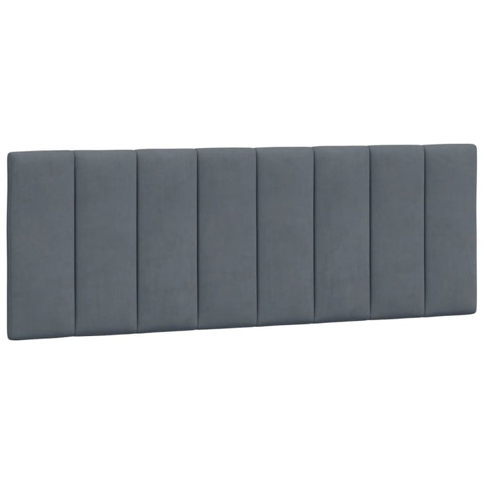 Cadru de pat cu lumini LED, gri închis, 140x190 cm, catifea - WALTI WALTI