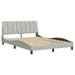 Cadru de pat cu lumini LED, gri deschis, 140x200 cm, catifea - WALTI WALTI