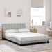Cadru de pat cu lumini LED, gri deschis, 140x200 cm, catifea - WALTI WALTI