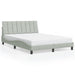 Cadru de pat cu lumini LED, gri deschis, 140x200 cm, catifea - WALTI WALTI