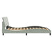 Cadru de pat cu lumini LED, gri deschis, 140x200 cm, catifea - WALTI WALTI