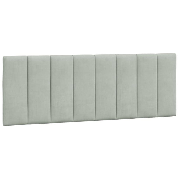 Cadru de pat cu lumini LED, gri deschis, 140x200 cm, catifea - WALTI WALTI