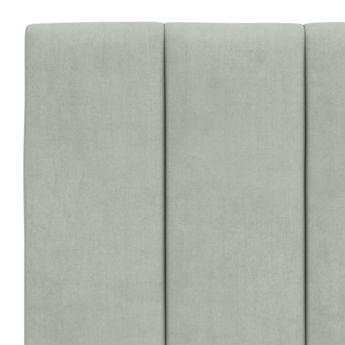 Cadru de pat cu lumini LED, gri deschis, 140x200 cm, catifea - WALTI WALTI