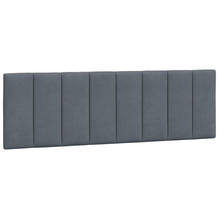 Cadru de pat cu LED fără saltea, Hanko, gri închis, 160x200 cm, catifea WALTI