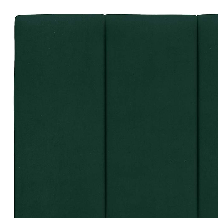 Cadru de pat cu LED fără saltea, Hanko, verde închis, 160x200 cm, catifea WALTI