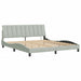 Cadru de pat cu lumini LED, gri deschis, 180x200 cm, catifea - WALTI WALTI
