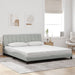 Cadru de pat cu lumini LED, gri deschis, 180x200 cm, catifea - WALTI WALTI