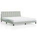 Cadru de pat cu lumini LED, gri deschis, 180x200 cm, catifea - WALTI WALTI