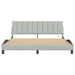 Cadru de pat cu lumini LED, gri deschis, 180x200 cm, catifea - WALTI WALTI