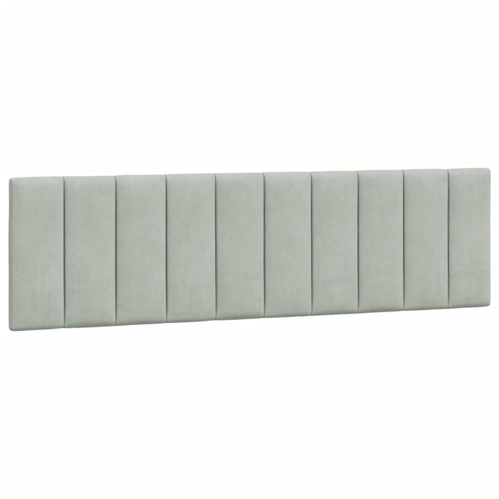 Cadru de pat cu lumini LED, gri deschis, 180x200 cm, catifea - WALTI WALTI