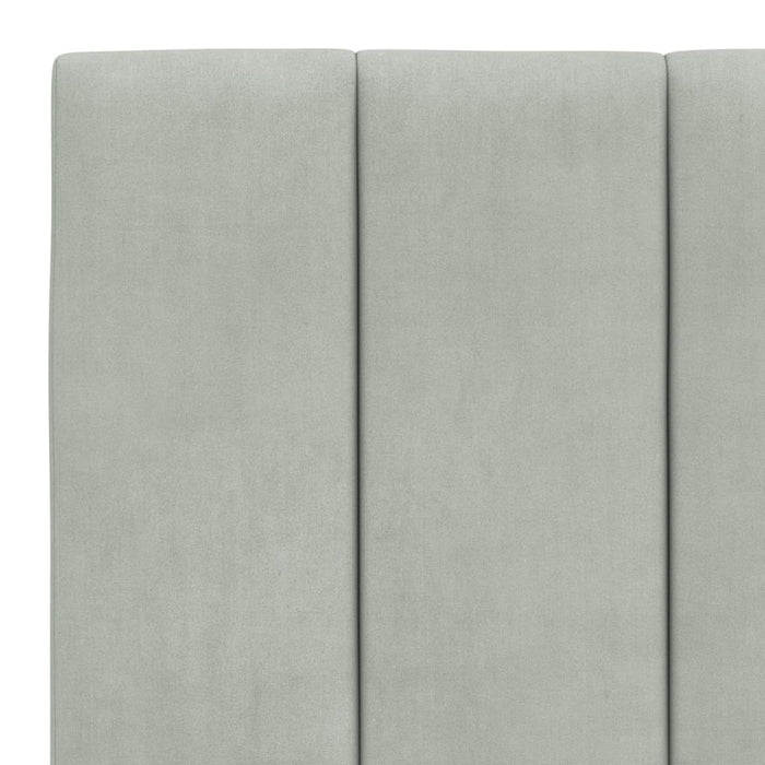Cadru de pat cu lumini LED, gri deschis, 180x200 cm, catifea - WALTI WALTI