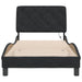Cadru de pat cu lumini LED, negru, 90x190 cm, catifea - WALTI WALTI